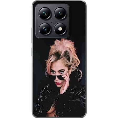 Kompatibelt Mobildeksel til Xiaomi 14T Pro Lady Gaga portrett med solbriller og dramatisk sminke i mørk glamorøs stil