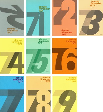 Danmark - Årsmappe 1970-1979, samlet tilbud