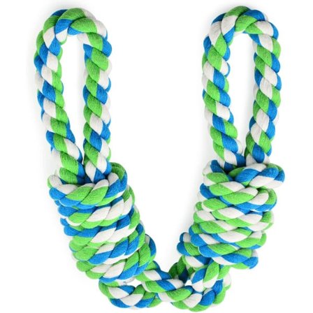 Dog Rope Toys for Large Dogs, Tug of War Dog Toy with 2 Handles, Perfect for Dog Dental Health