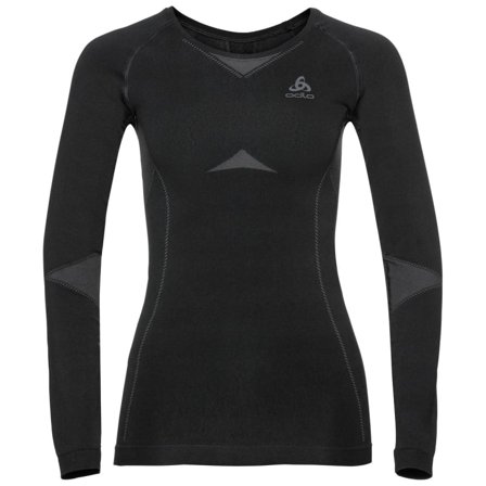 Odlo Women's Performance Evolution Warm Long-Sleeve Base Layer Top Women base layer tops Black L