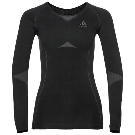 Odlo Women's Performance Evolution Warm Long-Sleeve Base Layer Top Women base layer tops Black XS