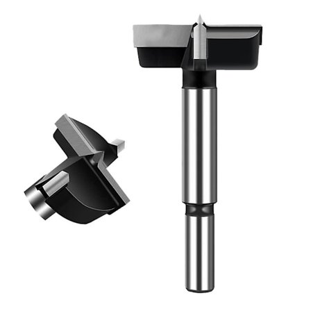 1 stk. Forstner-bor i træ, 50 mm træforsænker-karbid-træbor, hulsavebor til formning af hul til træbearbejdning, montering af kugledøre i træ