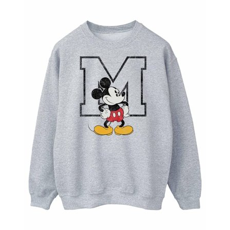 Disney Classic M Mickey Mouse Sweatshirt XL Sports Grey för män