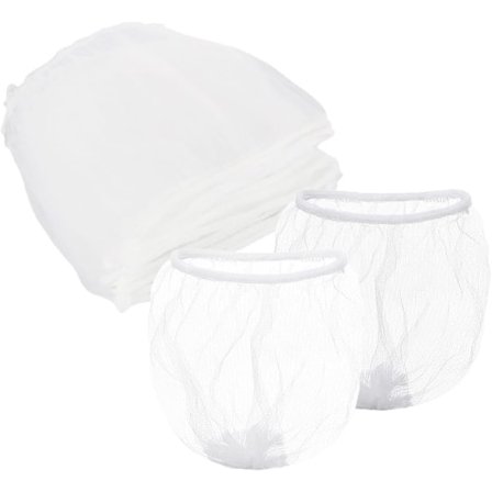 Engangs Vask Nett, 100 Stykker Mesh Sil Nett Kloakkfilter Nett Engangs Mesh Vask Silposer, Sil Mesh Vaskpose, for Kjøkken og Bad