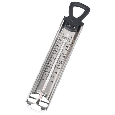 Rostfri godis termometer för fritering matlagning med hängande krok och gryt clip matlagning