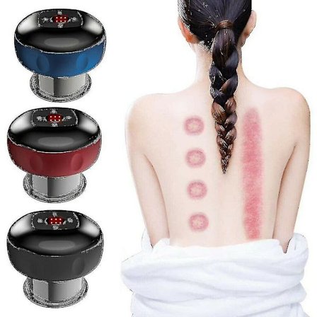 Tflycq Smart Cupping Therapy Massageapparat med Rödljusterapi Elektrisk Cupping Massageapparat för svart-