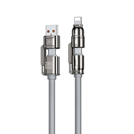 Metall Metall 4-i-1 Laddningskabel 240W Laddare Flera Elektronik