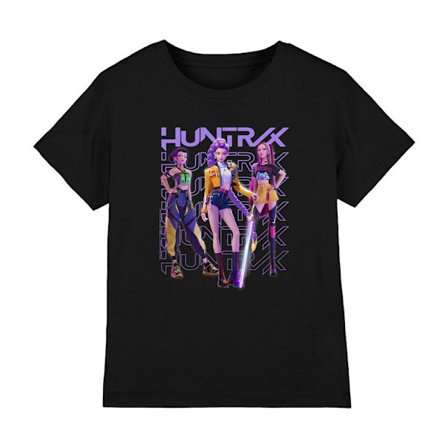 K-Pop Demon Hunters Børn/Kids Huntr/X Pose T-Shirt 7-8 År Sort