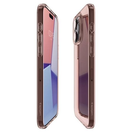 Spigen Crystal Flex-etui til iPhone 15 Pro Max - Pink/gennemsigtig