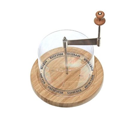 Ostskrapa - Cook Concept - Med Förvaringskupa - Trä - Brun och Transparent