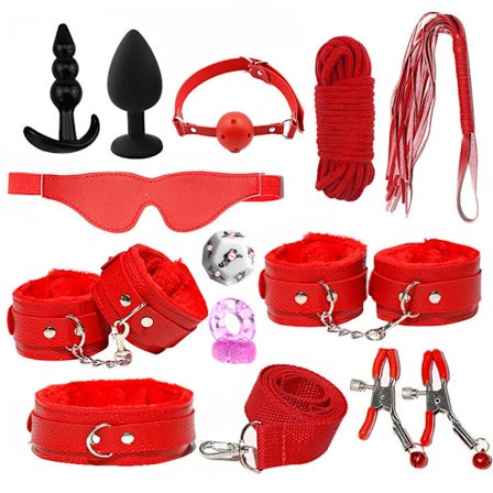 Erotiske voksen sex produkter spil bondage sæt BDSM kits håndjern sexlegetøj pisk knebel hale prop tilbehør til kvinder