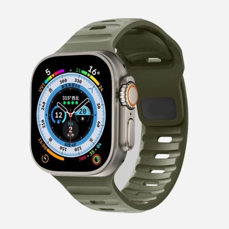 Ny original silikonrem för Apple Watch Ultra 49mm sportarmband iWatch Series 9 8 7 45mm 41mm 6 5 4 3 SE2 44mm 40mm band ArmyGreen 38mm 40mm 41mm