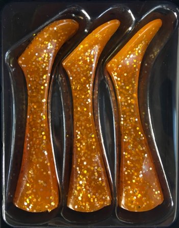 Headbanger Shad 22cm Replacement Tails (Paddlar), Whisky