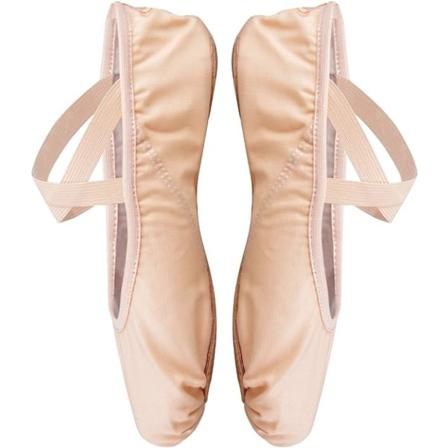Balettitossut, jaottuva pohja, litteät, tanssi- ja voimistelutossut Lightpink 9 UK child