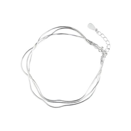 Fashion Simple layer Bracelets För Kvinnor Silver 925 Smycken Hot F