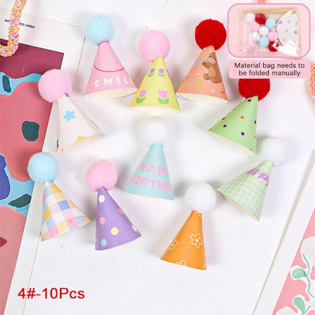 10st Minihatt Bakning Tårta Topper Dockhushatt Cap Ch