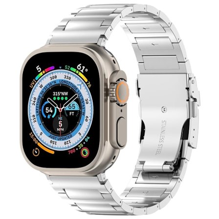 Titanranneke Apple Watch 42/44/45/49 mm Hopea