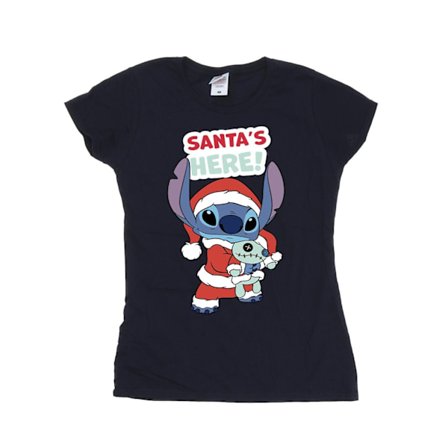 Disney Dam/Dam Lilo & Stitch Santa ́s Here Bomull T-shirt