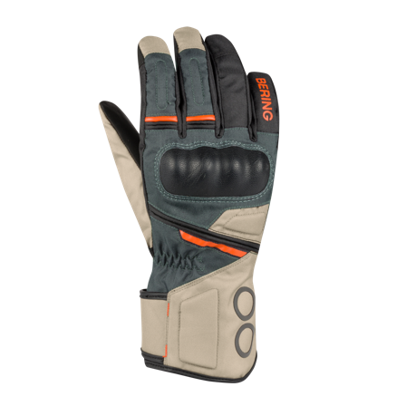 Guantes de Moto Mujer Bering Siberia Beige/Gris/Naranja L