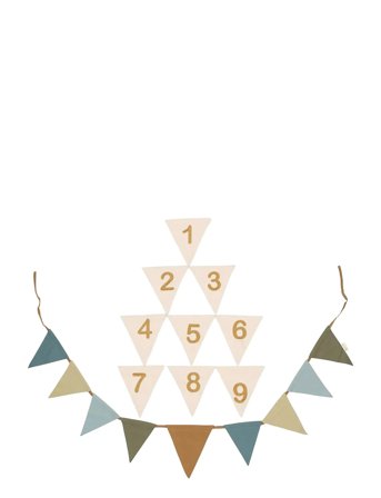 Fabelab Garland Blue Mix - Birthday - Multi/patterned - ONE SIZE