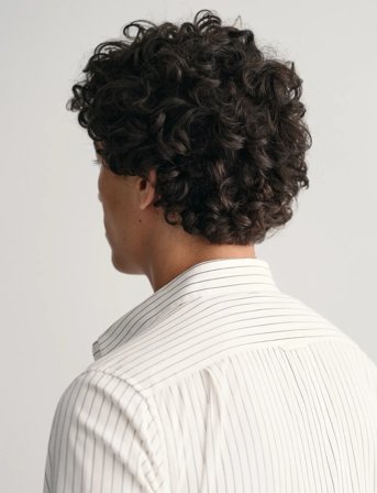 GANT Slim Formal Pinstripe Shirt - White - XXL