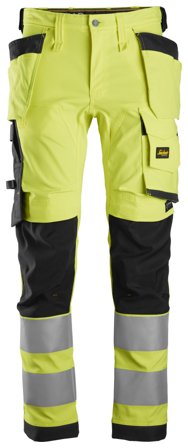 Snickers Workwear 6243 AllroundWork Työhousut huomioväri, keltainen/musta Huomioväri, Keltainen/Musta, Vaatteet