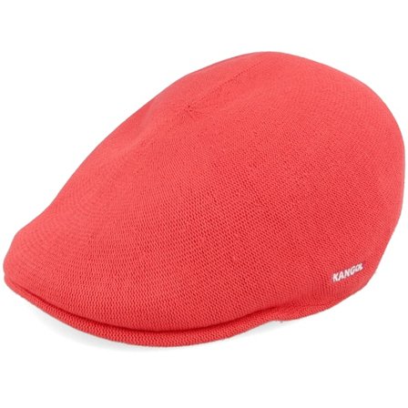 Kangol - Red flatcap Czapka Z Daszkiem - Bamboo 507 Cayenne Flat Cap @ Hatstore