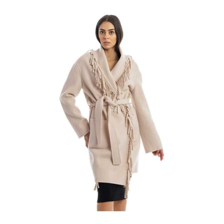 Simona Corsellini Belted Coats inbo, Dame Uldfrakker