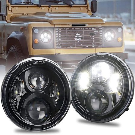 7 tuuman LED-ajovalot kauko- ja lähivaloilla, MOT-hyväksytyt LED-ajovalot, yhteensopivat Defender 90 110 Miata mx5 mk1 Jeep Wrangler JK TJ CJ Hummer 