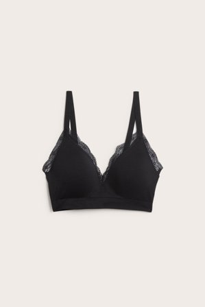 Kappahl | Miękki stanik bez fiszbin, z modelowanymi miseczkami | Czarne