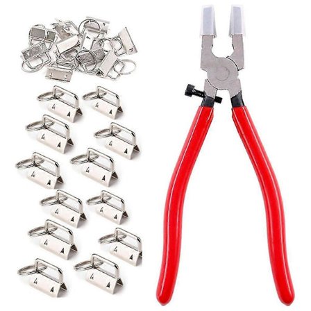 50 Stycken 2,5 cm Nyckelringsbeslag Set Med Delade Ringar Tänger Ändklämmor För Bagage Armband Klämma Snodd Nyckelring DIY Tillbehör_jar