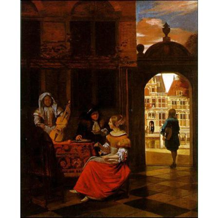Musical Party In A Courtyard (1677), Pieter De Hooch Brun