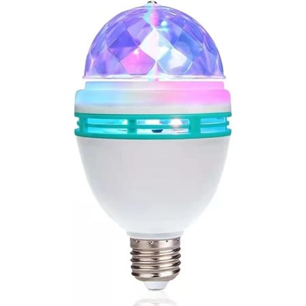 Disco-lyspære E27 roterende festlampe RGB-lys LED-strobelys