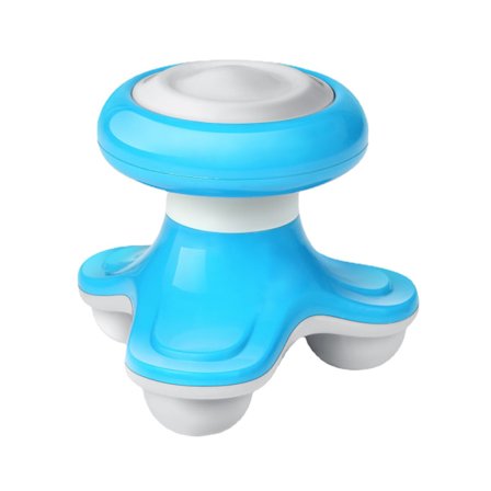 2cps Blå Mini elektrisk bølge vibrasjonsmassasjer USB full body massasjer mini trekant elektrisk massasjer USB elektrisk mini massasjer USB trekant 