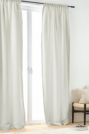 Jotex - Verduisteringsgordijn Linnen 1 Lengte Wit Wit - AURORA - Koop Linnen gordijnen bij Jotex