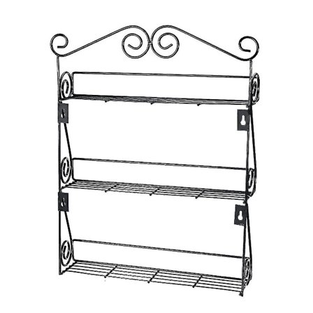 3-lags Køkken Krydderi Stativ Skab Organizer Væghængt Dør