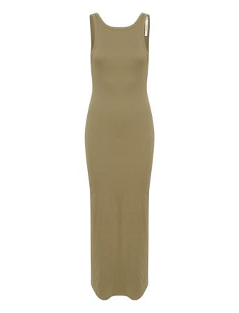 Drewgz Sl Reversible Long Dress Maxiklänning Festklänning Khaki Green Gestuz