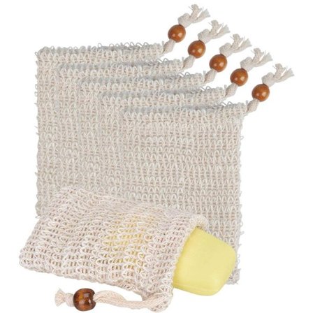 ING Sæbeposer - 6-pak - Mesh - Sæbeskum Mesh Poser