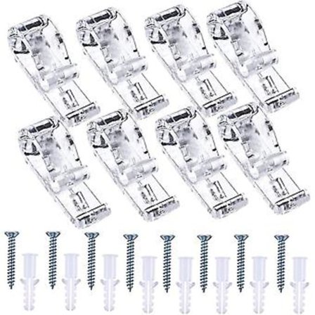 8 Sæt Plastik Romersk Rullegardin Kæde Snor P Clips Kroge Børnesikkerhed Rullegardin Clips Til Gardiner Med 8 Skruer Og 8 Plastik Søjler