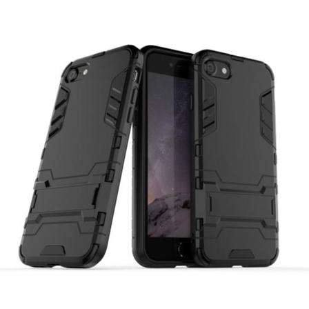 Iphone 7/8/se Skal Hybrid Armor Kickstand Svart