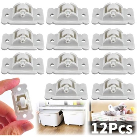 Møbelhjul, 12-pakning små gummihjul til møbler, min møbelhjul, brukt til skuffoppbevaringsboks møbelremskivehjul