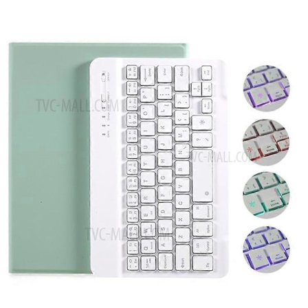 Läderfodral med hudstruktur + Bakgrundsbelyst Bluetooth-tangentbord Kompatibelt för iPad Mini 2/iPad Mini/iPad Mini 4/iPad Mini (2019) 7,9"