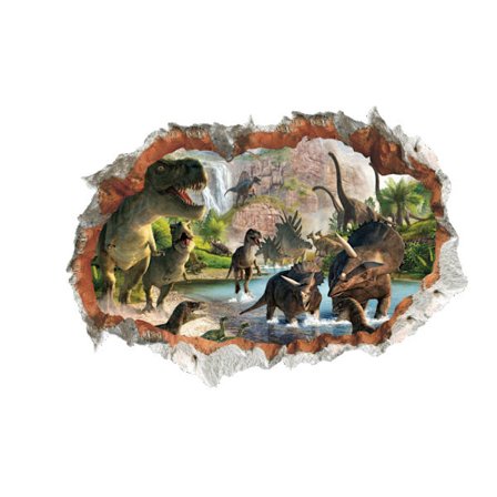 Irrotettavat 3D-dinosaurusseinätarrat lapsille