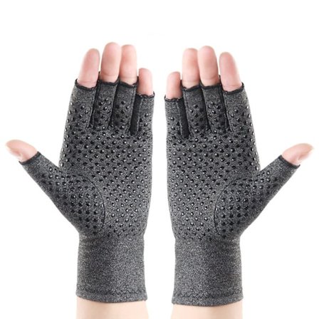 Fingerlösa Kompressionshandskar, 1 Par Grå