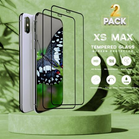 2 Pack Iphone Xs Max - 9h Härdat Glass - Super Kvalitet 3d