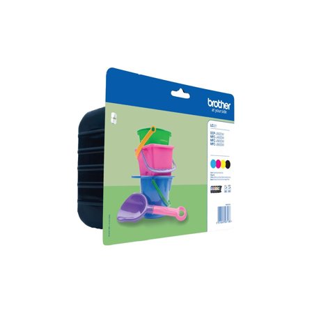 Brother LC221 Value Pack - 4-pack - svart, gul, cyan, magenta - original - blekkpatron