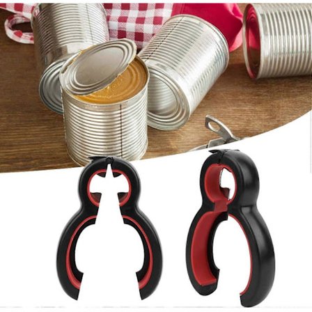2 stk. Ny Sort og Rød Seks i En Dåseåbner Multifunktionel Flaskeåbner Kreative Køkkenredskaber