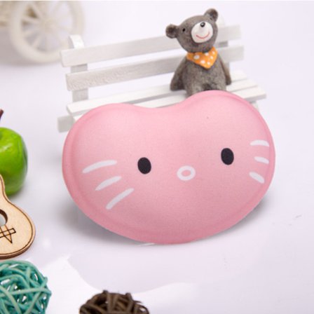 Anti-trötthets handledsstöd, tecknad, ergonomisk mjuk gel handledsstöd gelficka för handledsavlastning, mjukt silikon handledsstöd djurmotiv, rosa 