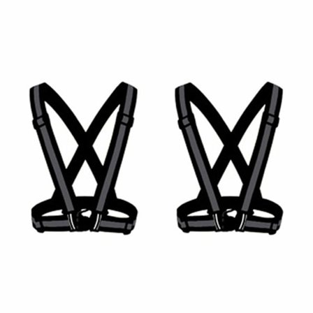 Reflective Safety Vest for Adults/Kids, High Visibility Adjustable Work Vest Jacket, High Visibility Sports Gear for Jogging, 2 Pack (Black)