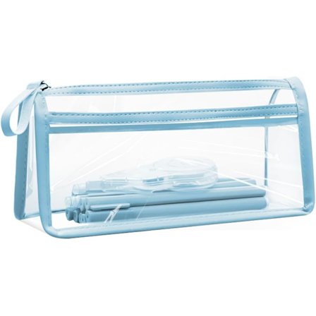 Examen Penalhus Veske Transparent Penalhus Vanntett PVC Glidelås Toalettsaker Oppbevaringsveske, Reiseveske Kosmetikkveske